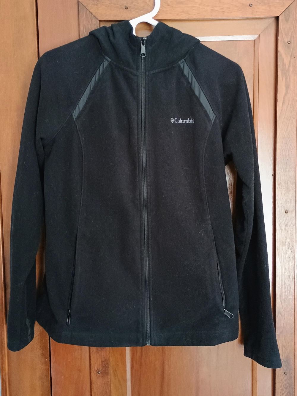 Columbia Black Full-Zip Hooded Fleece Jacket
